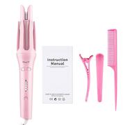 Ccontinent In-Fer À Friser Professionnel,Bigoudi Automatique,Rotation Automatique,Rouleau De Cheveux En Céramique,Baguette À Friser,Onduleur,32Mm.Pink.