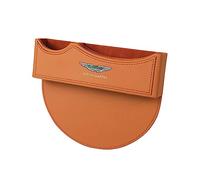 CCOZD pour Aston Martin V8 Vantage DBS DBX DB11 Organisateur D'écart de Siège de Voiture Boîtes de Rangement en Cuir Remplissage D'écart de Voiture Multifonctionnels,Orange