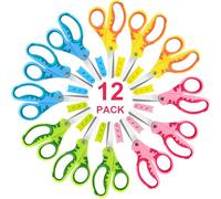 CCR Ciseaux Enfants ciseal, Ciseaux souples pour poignées, 13.5cm, ciseaux à bouts ronds, lot de 12 pour l'école et la salle de classe