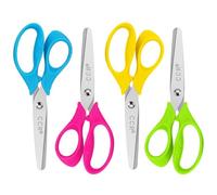 CCR Ciseaux Pour Enfants Gauchers,13 cm Ciseaux de Sécurité Emoussés en Acier Inoxydable pour Enfants Ciseaux Pour Enfants Gauchers Pour la Coupe - Couleurs Assorties Lot de 4 Pièces