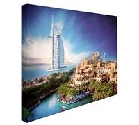 CCRETROILUMINADOS Dubai Tableau avec Lumière, méthacrylate, Multicolore, 60 x 80 x 5,3
