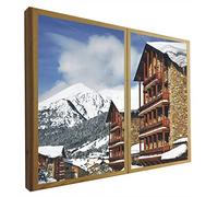 CCRETROILUMINADOS Fausses fenêtres décoratives rétroéclairées Station de ski