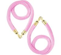 Ccsh Poteaux de Guidage Poteau 2 Pièces Corde de Poteau de Contrôle des Foules en Velours Rose 1.2 M/4 Pieds, Corde Suspendue de File D'attente de Sécurité D'événements de VIP de Théâtre de Mariage