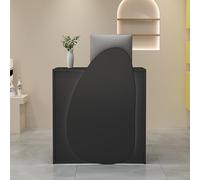 CCSHENH Comptoir Caisse Bureau De Réception Avec Lumières LED Et Tiroir Verrouillable, Comptoir Salon De Coiffure Pour La Maison, Le Bureau, Le Salon, Taille 80/31.5in, Couleur Nero