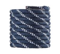 CCSOFTIME 2 Paires Lacets Chaussures pour Bottes Renforcés et Résistants Lacets Ronds pour Chaussures de Randonnée de Sécurité de Travail de Marche de Baskets,Bleu Marine/Blanc,100cm
