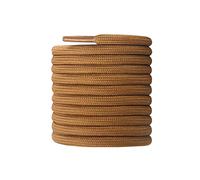 CCSOFTIME 2 Paires Lacets Ronds Marron pour Bottes Renforcés et Résistants Lacets pour Chaussures de Randonnée de Sécurité de Travail de Marche de Baskets,Brun,110cm