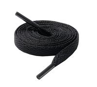 CCSOFTIME Lacets Chaussures Noirs pour Baskets, Lacet Noir Plat 8mm Largeur pour Sneakers-Compatible avec Converse Chucks Nike Air Force Stan Smith,Noir 75CM