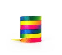 CCSOFTIME Lacets Plats Arc-en-ciel Pastel pour Baskets les Course les Sneaker,Durable Renforcés Lacet Couleurs(larges 8mm) pour Converse Nike Puma,140CM