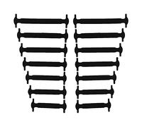 CCSOFTIME No Tie Lacets pour Adultes et Enfants Silicon Flat Lacets Elastique Sans Noeud Shoelaces pour Chaussures de Sneaker de Conseil Baskets et Bottes,Noir Enfants