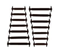 CCSOFTIME No Tie Lacets pour Adultes et Enfants Silicon Flat Lacets Elastique Sans Noeud Shoelaces pour Chaussures de Sneaker de Conseil Baskets et Bottes,Marron Adultes