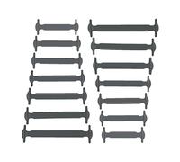 CCSOFTIME No Tie Lacets pour Adultes et Enfants Silicon Flat Lacets Elastique Sans Noeud Shoelaces pour Chaussures de Sneaker de Conseil Baskets et Bottes,Gris Adultes