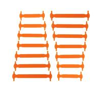 CCSOFTIME No Tie Lacets pour Adultes et Enfants Silicon Flat Lacets Elastique Sans Noeud Shoelaces pour Chaussures de Sneaker de Conseil Baskets et Bottes,Orange Adultes