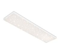 BRILONER Leuchten - Panneau LED, plafonnier à gradation, plafonnier avec bord lumineux, décor étoilé, contrôle de la température de couleur, 38 Watts, 3 800 lumens, blanc, 1195 x 295 x 69 mm
