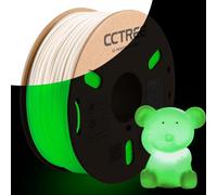 CCTREE Filament ABS + de 1,75 mm, filament ABS phosphorescent de 1 kg, solide, durable, résistant à la chaleur, excellente ténacité, filament ABS Plus pour imprimante 3D, vert brillant