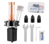 CCTREE Hotend Kit pour imprimante 3D Flashforge Adventure 5M, 5M Pro, kit de libération rapide en céramique monobloc avec buse trempée 0,2/0,4/0,6/0,8 mm et cache en silicone de dissipateur thermique