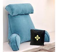 CCTSA Coussin de Lecture avec accoudoirs,Oreiller de Lecture pour Lit Adulte,Coussin Support Lombaire avec Traversin Amovible,Oreiller de Dossier de Lit/Coussin Dos Lits pour Travailler,Lire,et Jouer