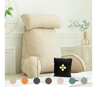 CCTSA Oreiller De Lecture avec Accoudoirs, Grand Lit Dossier Coussin, Coussin Lecture Lit avec Repose-Nuque, Coussin Cale Dos Canapé pour Lit & Fauteuil, Idéal pour Travailler, Lire 75cm×40cm×58cm