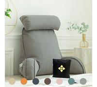 Oreiller De Lecture avec Accoudoirs, Grand Lit Dossier Coussin, Coussin Lecture Lit avec Repose-Nuque, Coussin Cale Dos Canapé pour Lit & Fauteuil, Idéal pour Travailler, Lire 75cm×40cm×58cm