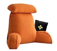 Oreiller de Lecture en Mousse à Mémoire de Forme,Extra-Large Coussin de Lecture avec Cou Amovible,Coussin Lombaire Lit avec Bras,Coussin Dossier Canapé pour Jouer,Lire,Regarder la Television