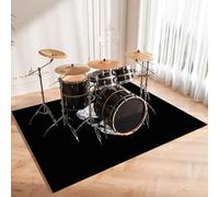 CCTSA Tapis Acoustique Batterie Insonorisé, Tapis Batterie, Tapis de Batterie électronique, Tapis de Tambour, Tapis Anti Vibration, Tapis de Batterie pour Enfant, Antidérapant Anti Bruit 140 x 100 cm