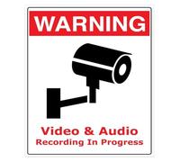 CCTV Recording In Progress Notice Metal Sign 12x8 Inch
