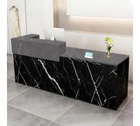 CCUKTFN Comptoir Caisse, Accueil avec Tiroir Verrouillable étagères Ouvertes, Largeur 100-240 cm, Moderne pour Salon Bureau Boutique