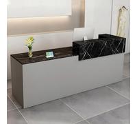 CCUKTFN Comptoir Caisse, Accueil avec Tiroir Verrouillable étagères Ouvertes, Largeur 100-240 cm, Moderne pour Salon Bureau Boutique