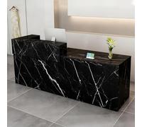 CCUKTFN Comptoir Caisse, Accueil avec Tiroir Verrouillable étagères Ouvertes, Largeur 100-240 cm, Moderne pour Salon Bureau Boutique