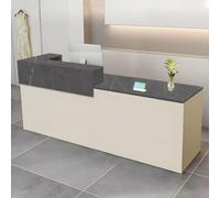 CCUKTFN Comptoir Caisse, Accueil avec Tiroir Verrouillable étagères Ouvertes, Largeur 100-240 cm, Moderne pour Salon Bureau Boutique