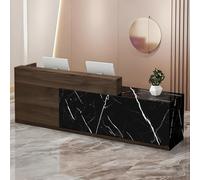 CCUKTFN Comptoir Caisse, avec tiroir et étagères Ouvertes, Comptoir Accueil de 100 à 240 cm, Moderne pour Bureau, adapté aux Salons, Bureaux, Halls d'entrée et magasins de détail