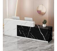 CCUKTFN Comptoir Caisse, avec tiroir et étagères Ouvertes, Comptoir Accueil de 100 à 240 cm, Moderne pour Bureau, adapté aux Salons, Bureaux, Halls d'entrée et magasins de détail