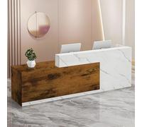 CCUKTFN Comptoir Caisse, avec tiroir et étagères Ouvertes, Comptoir Accueil de 100 à 240 cm, Moderne pour Bureau, adapté aux Salons, Bureaux, Halls d'entrée et magasins de détail