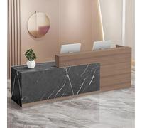 CCUKTFN Comptoir Caisse, avec tiroir et étagères Ouvertes, Comptoir Accueil de 100 à 240 cm, Moderne pour Bureau, adapté aux Salons, Bureaux, Halls d'entrée et magasins de détail