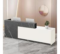 CCUKTFN Comptoir Caisse, avec tiroir et étagères Ouvertes, Comptoir Accueil de 100 à 240 cm, Moderne pour Bureau, adapté aux Salons, Bureaux, Halls d'entrée et magasins de détail