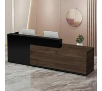 CCUKTFN Comptoir Caisse, avec tiroir et étagères Ouvertes, Comptoir Accueil de 100 à 240 cm, Moderne pour Bureau, adapté aux Salons, Bureaux, Halls d'entrée et magasins de détail