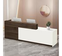 CCUKTFN Comptoir Caisse, avec tiroir et étagères Ouvertes, Comptoir Accueil de 100 à 240 cm, Moderne pour Bureau, adapté aux Salons, Bureaux, Halls d'entrée et magasins de détail