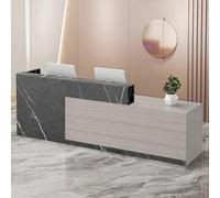 CCUKTFN Comptoir Caisse, avec tiroir et étagères Ouvertes, Comptoir Accueil de 100 à 240 cm, Moderne pour Bureau, adapté aux Salons, Bureaux, Halls d'entrée et magasins de détail