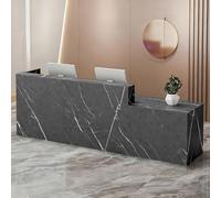 CCUKTFN Comptoir Caisse, avec tiroir et étagères Ouvertes, Comptoir Accueil de 100 à 240 cm, Moderne pour Bureau, adapté aux Salons, Bureaux, Halls d'entrée et magasins de détail