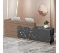 CCUKTFN Comptoir Caisse, avec tiroir et étagères Ouvertes, Comptoir Accueil de 100 à 240 cm, Moderne pour Bureau, adapté aux Salons, Bureaux, Halls d'entrée et magasins de détail