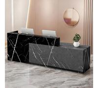 CCUKTFN Comptoir Caisse, avec tiroir et étagères Ouvertes, Comptoir Accueil de 100 à 240 cm, Moderne pour Bureau, adapté aux Salons, Bureaux, Halls d'entrée et magasins de détail