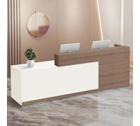 CCUKTFN Comptoir de Réception, avec tiroir et étagères Ouvertes, comptoirs d'accueil de 100 à 220 cm, Moderne pour Bureau, adapté aux Salons, Bureaux, Halls d'entrée et magasins de détail