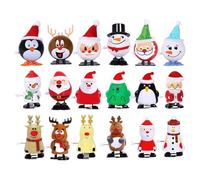 ccuzs 18 Pieces Christmas Wind Up Toys, Stocking Stuffers Christmas Toys, Funny Windup Goody Bag Fillers, Bulk Wind Up Christmas Toys 2.36x1.97x2.95 inches for Kids, Family, Holidays