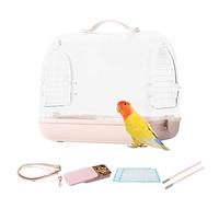 ccuzs Bird Carrier, Transparent Pet Backpack, Breathable Birds Transport Bag, Cockatiel Travel Accessories for Conures, Parakeet, Lovebirds (Product Size: About 10.83x8.66x9.45 inches)