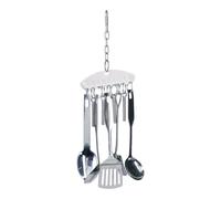 ccuzs Bird Stainless Steel Bell Toy, Sturdy Spoon Ring Bell, Cage Hanging Chew Toy for Parrots, Budgies, Lovebirds, Finches, Macaws, 12.99x4.13in/ 10.63x4.13 in