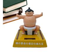 ccuzs Bobblehead Toys, Solar-Powered Sumo Figurines, Dancing Car Dashboard Toy, Funny Bobble Sumo Wrestler, Motion Toy Decor, Kids, Véhicule Interior, Office Desk Display, 9 x 9 cm ABS