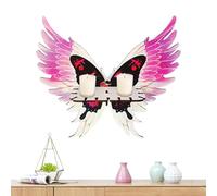 ccuzs Butterfly Wing Corner Shelf, Butterflies Shaped Display Stand, Floating Storage Rack, Boho Home Wall Decor Compact Polyvalent Portable Ideal for Living Room, Bedroom Material: Wood