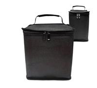 ccuzs Camping Storage Containers, Car Organizers with Water Cup Bag, Utility Tote with Handles, Layered Compartments for Picnic, Garage, Durable 600D Oxford Cloth, Black and Kaki, Noir,