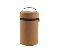 ccuzs Camping Tableware Bag, Folding Bowl Organizer, Camp Utensil Storage, Travel Dish Organizer with Portable and Space Saving Design for Road Trips, and Hiking Adventures, Marron, riferimento Alla