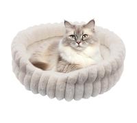 ccuzs Cat Bed Indoor, Donut Round Pet Bed, Cozy Sleeping Supplies, Soft Plush Calming Design, Warm Comfortable Material, Perfect for Puppies Cats Winter Travel, Ideal Outdoor Cold Weather Animal Rest