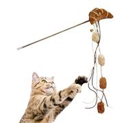 ccuzs Cat Toy Wand, Food Theme Teaser with Bell, Plush Catcher and Funny Exercise Tool, Reaction Training Aid for All Cat Breeds, Interactive Playtime Fun, 12.6 inches, 1 Piece